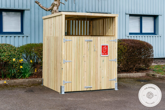 Whalley Commercial Euro Wheelie Bin Store with Roof 660L & 1100L