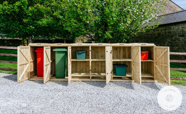 Chatburn 2 Wheelie Bin & 8 Recycle Box Store