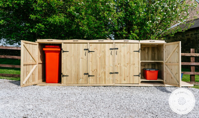 Chatburn 2 Wheelie Bin & 6 Recycle Box Store