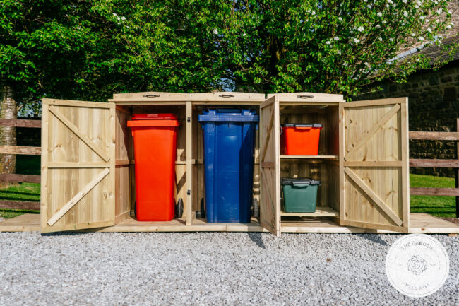 Chatburn 2 Wheelie Bin & 2 Recycle Box Store