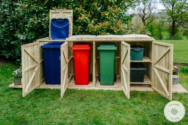 Shireburn 3 Wheelie Bin & 2 Recycle Box Store